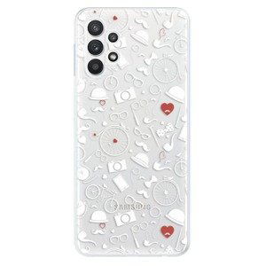 Odolné silikonové pouzdro iSaprio - Vintage Pattern 01 - white - Samsung Galaxy A32