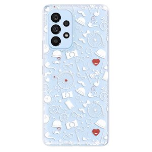 Odolné silikonové pouzdro iSaprio - Vintage Pattern 01 - white - Samsung Galaxy A73 5G