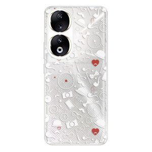 Odolné silikonové pouzdro iSaprio - Vintage Pattern 01 - white - Honor 90 5G