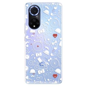 Odolné silikonové pouzdro iSaprio - Vintage Pattern 01 - white - Huawei Nova 9