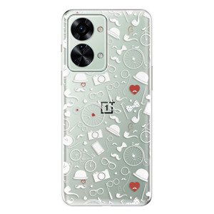 Odolné silikonové pouzdro iSaprio - Vintage Pattern 01 - white - OnePlus Nord 2T 5G