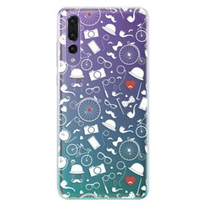 Odolné silikonové pouzdro iSaprio - Vintage Pattern 01 - white - Huawei P20 Pro