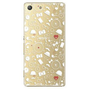 Plastové pouzdro iSaprio - Vintage Pattern 01 - white - Sony Xperia M5