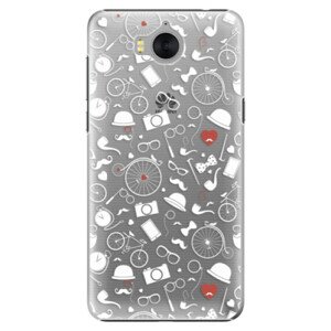 Plastové pouzdro iSaprio - Vintage Pattern 01 - white - Huawei Y5 2017 / Y6 2017