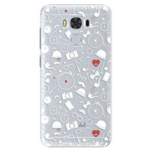 Plastové pouzdro iSaprio - Vintage Pattern 01 - white - Asus ZenFone 3 Max ZC553KL