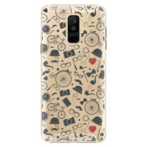 Plastové pouzdro iSaprio - Vintage Pattern 01 - black - Samsung Galaxy A6+