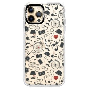 Silikonové pouzdro Bumper iSaprio - Vintage Pattern 01 - black - iPhone 12 Pro Max