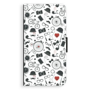 Flipové pouzdro iSaprio - Vintage Pattern 01 - black - iPhone XS Max