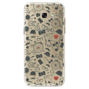 Plastové pouzdro iSaprio - Vintage Pattern 01 - black - Samsung Galaxy A5 2017