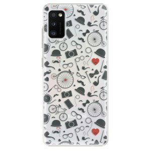 Plastové pouzdro iSaprio - Vintage Pattern 01 - black - Samsung Galaxy A41