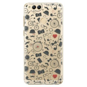 Plastové pouzdro iSaprio - Vintage Pattern 01 - black - Huawei Honor 7X