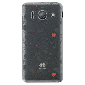 Plastové pouzdro iSaprio - Vintage Pattern 01 - black - Huawei Ascend Y300