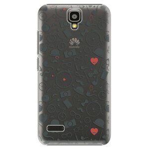 Plastové pouzdro iSaprio - Vintage Pattern 01 - black - Huawei Ascend Y5