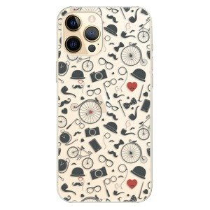 Plastové pouzdro iSaprio - Vintage Pattern 01 - black - iPhone 12 Pro