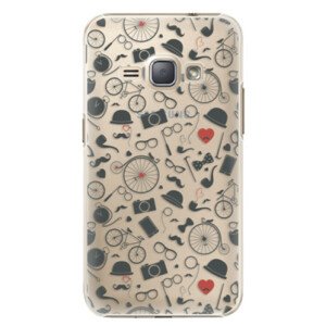 Plastové pouzdro iSaprio - Vintage Pattern 01 - black - Samsung Galaxy J1 2016