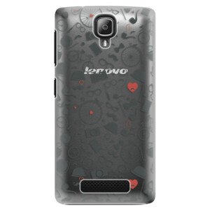 Plastové pouzdro iSaprio - Vintage Pattern 01 - black - Lenovo A1000