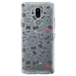 Plastové pouzdro iSaprio - Vintage Pattern 01 - black - LG G7