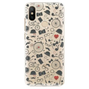 Plastové pouzdro iSaprio - Vintage Pattern 01 - black - Xiaomi Mi A2