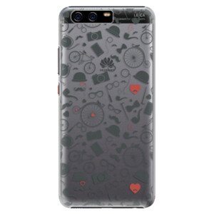 Plastové pouzdro iSaprio - Vintage Pattern 01 - black - Huawei P10 Plus