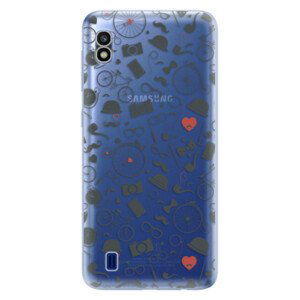 Odolné silikonové pouzdro iSaprio - Vintage Pattern 01 - black - Samsung Galaxy A10