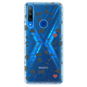 Odolné silikonové pouzdro iSaprio - Vintage Pattern 01 - black - Huawei Honor 9X