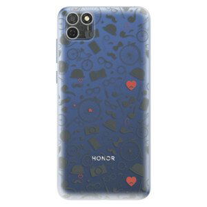 Odolné silikonové pouzdro iSaprio - Vintage Pattern 01 - black - Honor 9S