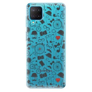 Odolné silikonové pouzdro iSaprio - Vintage Pattern 01 - black - Samsung Galaxy M12