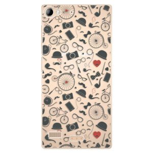 Plastové pouzdro iSaprio - Vintage Pattern 01 - black - Sony Xperia Z2