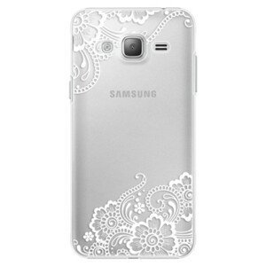 Plastové pouzdro iSaprio - White Lace 02 - Samsung Galaxy J3