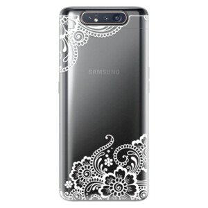 Odolné silikonové pouzdro iSaprio - White Lace 02 - Samsung Galaxy A80