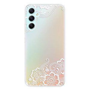 Odolné silikonové pouzdro iSaprio - White Lace 02 - Samsung Galaxy A34 5G