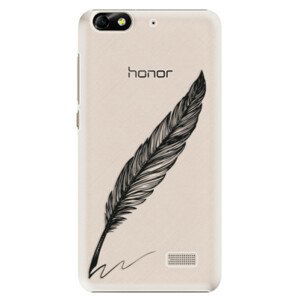Plastové pouzdro iSaprio - Writing By Feather - black - Huawei Honor 4C
