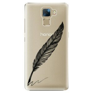Plastové pouzdro iSaprio - Writing By Feather - black - Huawei Honor 7
