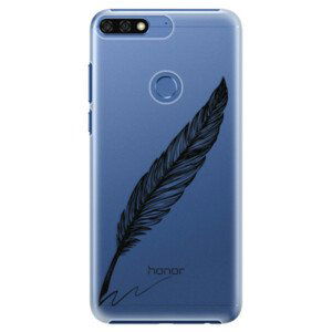 Plastové pouzdro iSaprio - Writing By Feather - black - Huawei Honor 7C