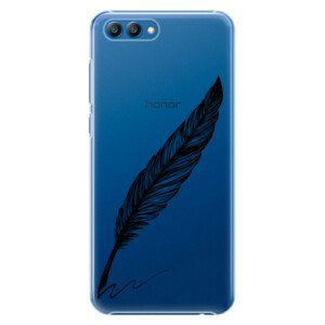 Plastové pouzdro iSaprio - Writing By Feather - black - Huawei Honor View 10