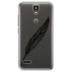 Plastové pouzdro iSaprio - Writing By Feather - black - Huawei Ascend Y5