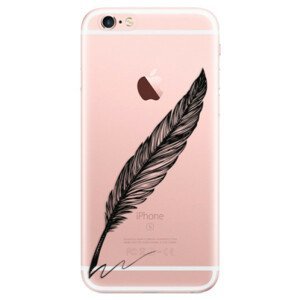 Odolné silikonové pouzdro iSaprio - Writing By Feather - black - iPhone 6 Plus/6S Plus