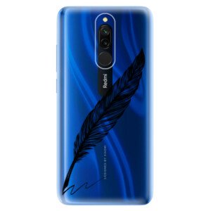 Odolné silikonové pouzdro iSaprio - Writing By Feather - black - Xiaomi Redmi 8