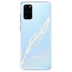 Plastové pouzdro iSaprio - Writing By Feather - white - Samsung Galaxy S20+