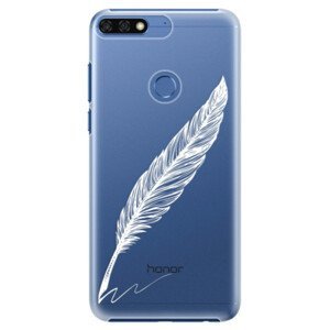 Plastové pouzdro iSaprio - Writing By Feather - white - Huawei Honor 7C