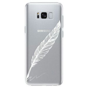 Plastové pouzdro iSaprio - Writing By Feather - white - Samsung Galaxy S8