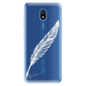 Odolné silikonové pouzdro iSaprio - Writing By Feather - white - Xiaomi Redmi 8A