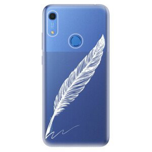 Odolné silikonové pouzdro iSaprio - Writing By Feather - white - Huawei Y6s