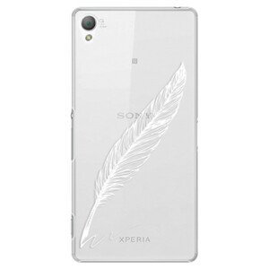 Plastové pouzdro iSaprio - Writing By Feather - white - Sony Xperia Z3