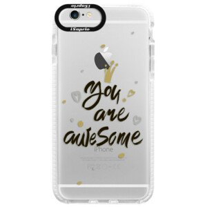 Silikonové pouzdro Bumper iSaprio - You Are Awesome - black - iPhone 6/6S