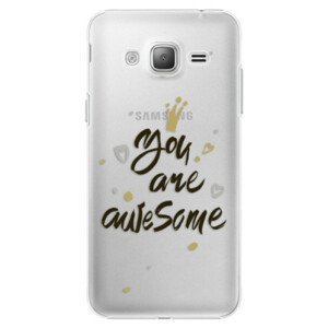 Plastové pouzdro iSaprio - You Are Awesome - black - Samsung Galaxy J3