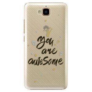 Plastové pouzdro iSaprio - You Are Awesome - black - Huawei Y6 Pro