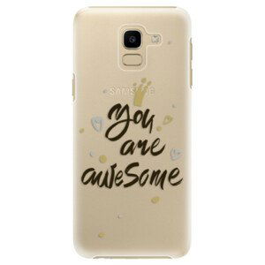 Plastové pouzdro iSaprio - You Are Awesome - black - Samsung Galaxy J6