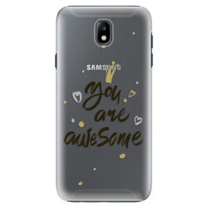 Plastové pouzdro iSaprio - You Are Awesome - black - Samsung Galaxy J7 2017