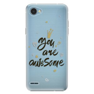 Plastové pouzdro iSaprio - You Are Awesome - black - LG Q6